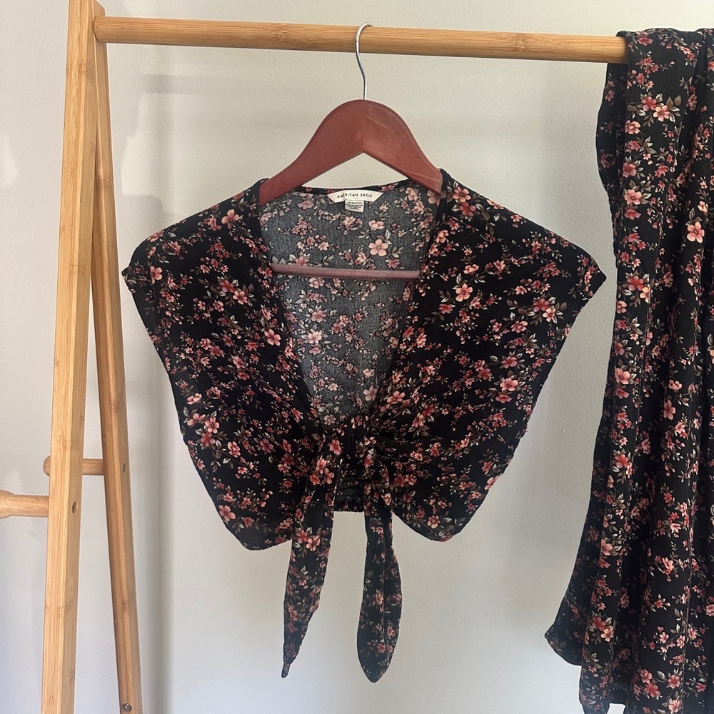 American Eagle Outfitters Floral Jumpsuit Set